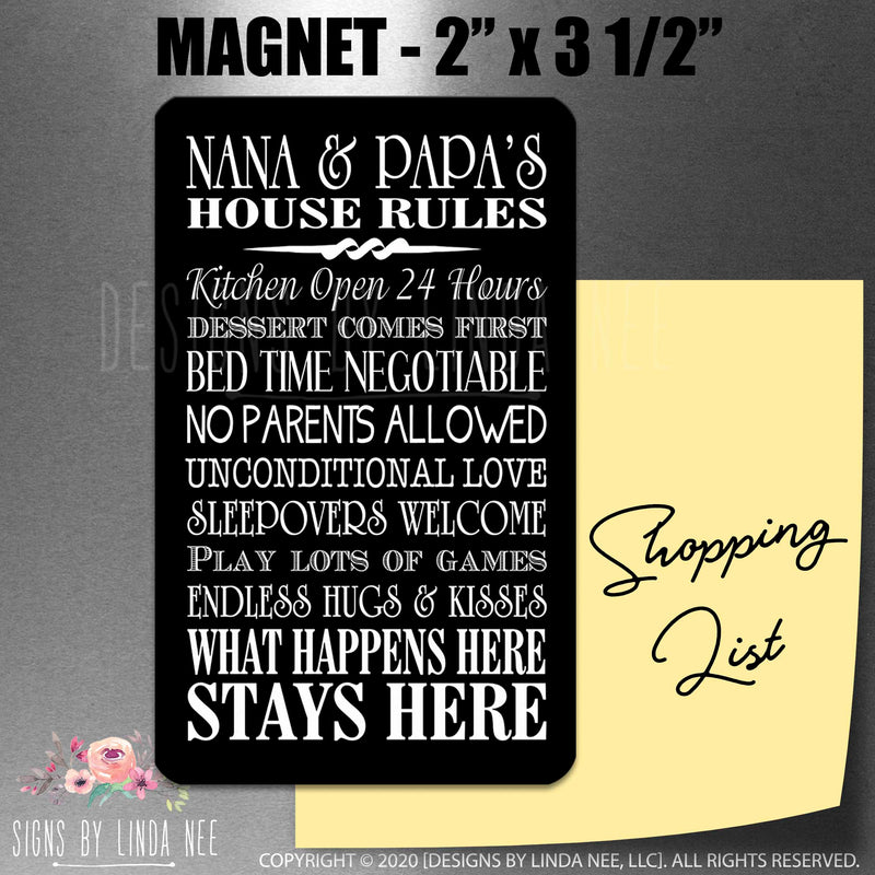 Mother's Day Magnet, Refrigerator Magnet, Mother's Day Gift, Gift for Nana and Papa, Nana Kitchen Decor, Grandparents Gift, Mimi Poppy PMA1