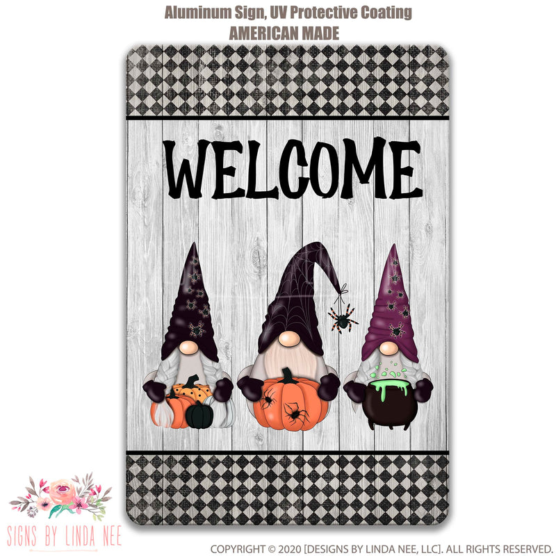Gnome Decor, Halloween Gnome Sign for Wreath, Gnome Wreath, Halloween Wreath Sign, Gnome Witch Sign, Witch Sign, Gnome Wall Art SHO304