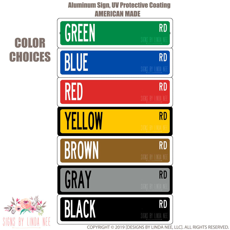 Color choices, Green, Blue, Red, Yellow, Brown, Gray and Black