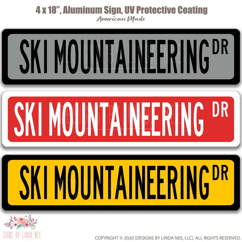 Ski Mountaineering, Skiing Sign, Mountaineering Skiing Gift, Skiing Wall Decor, Ski Lodge Decor, Log Cabin Sign, Cabin Decor Winter OCC58