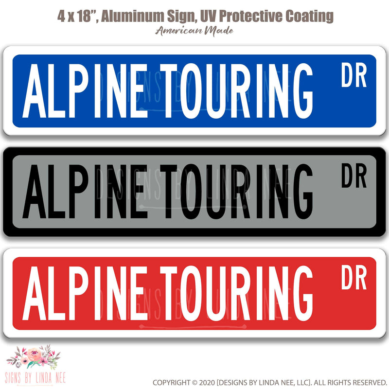 Alpine Touring, Skiing Sign, Mountaineering Skiing Gift, Skiing Wall Decor, Ski Lodge Decor, Log Cabin Sign, Cabin Decor Winter OCC59