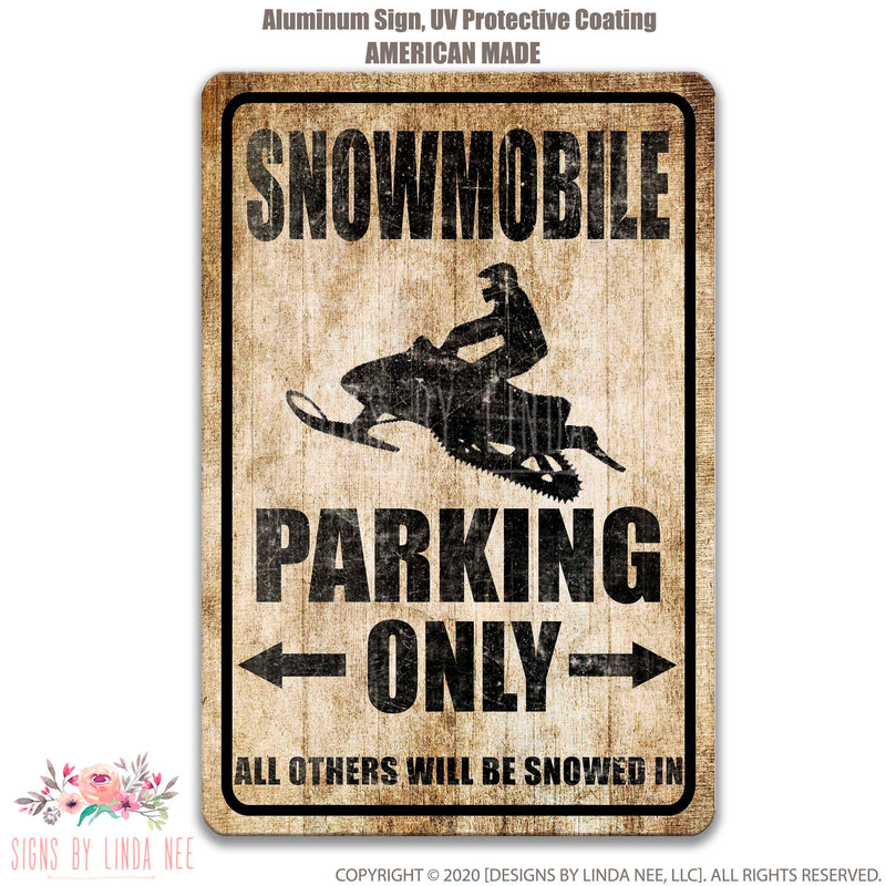 Snowmobile Parking Sign