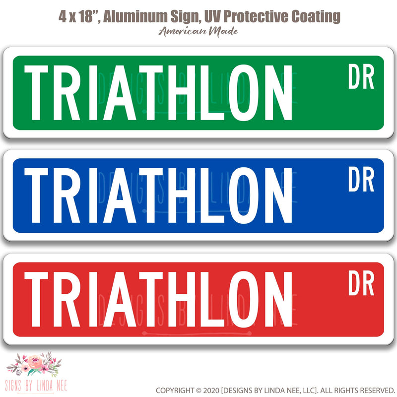 Triathlon Sign, Triathlon Gift, Swimming Biking Running Triathlon Decor Ironman Decor Ironman Sign Triathlete Wall Art, Swim Bike Run OCC115