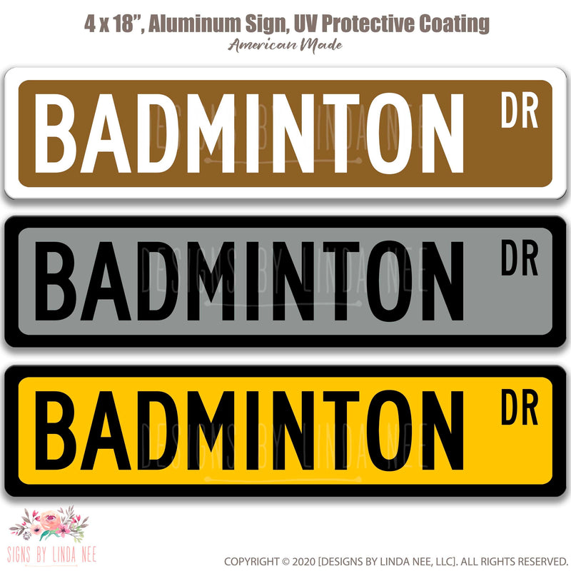 Badminton, Badminton Sign, Badminton Court Sign, Gift for Badminton Player, Badminton Decor Badminton Wall Sign Badminton Fan Novelty OCC65