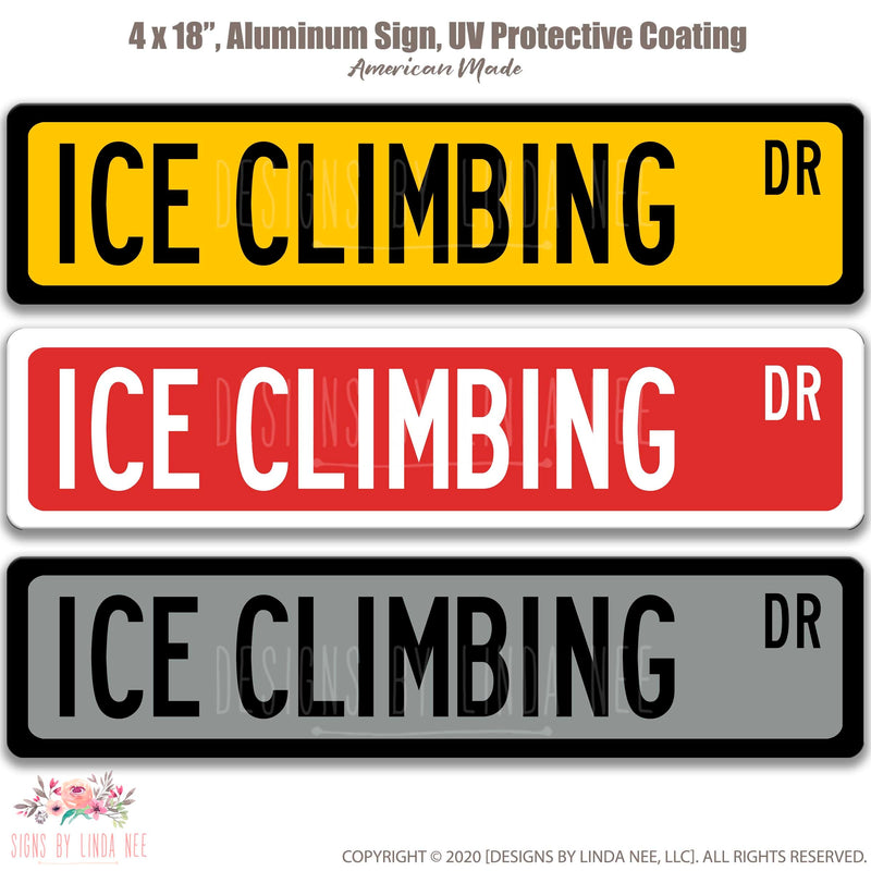 Ice Climbing, Ice Climbing Sign, Ice Climbing Gift, Ice Climbing Wall Decor, Extreme Sports, Adventurer Gift, Log Cabin Sign, Winter OCC80