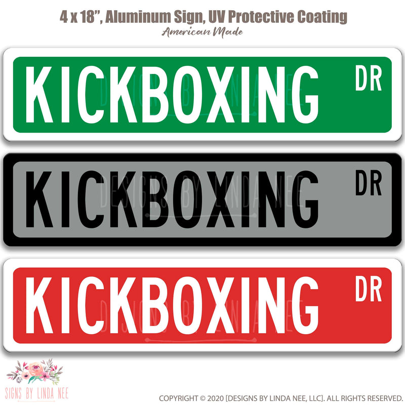 Floor Hockey Street Sign Trio Green with white and Gray with black and Red with white font