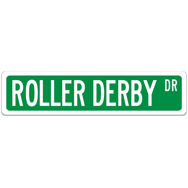 Floor Hockey Street Sign Green with white font