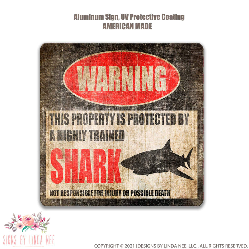 Shark Square Protected Property Sign
