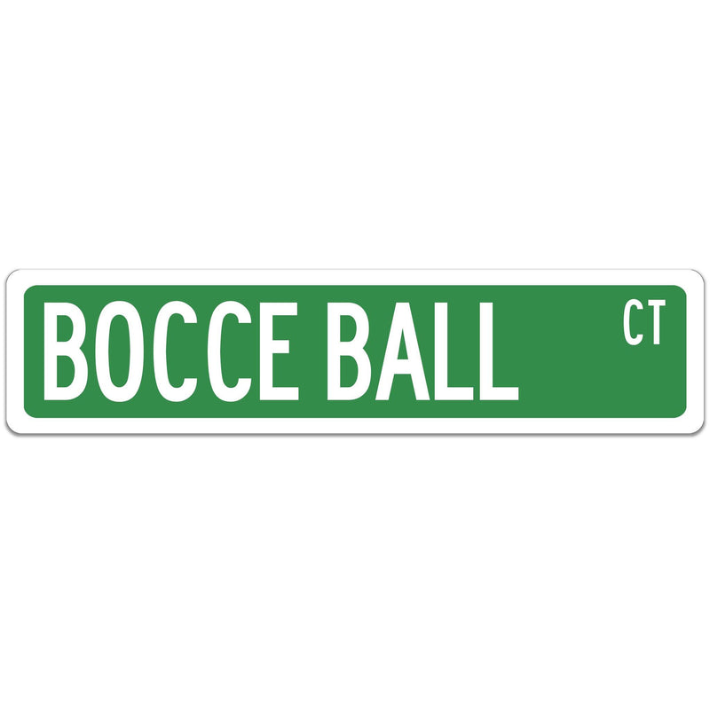 Bocce Ball Street Sign