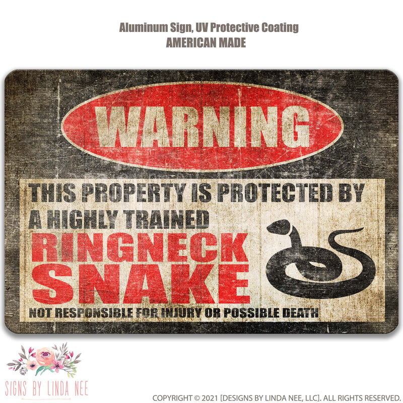 Ringneck Snake Protected Property Sign