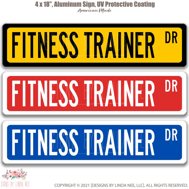 Fitness Trainer Sign, Gift for Fitness Trainer, Coach Decor, Personal Trainer Sign, Fitness Trainer Wall Sign, Home Gym Decor Q-SSO007