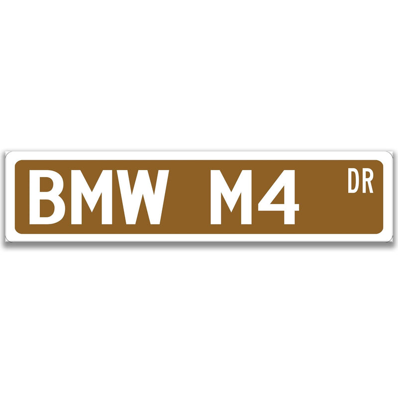 BMW M4 Street Sign, Garage Sign, Auto Accessories, Man Cave Decor, Vehicle Accessory A-SSV087
