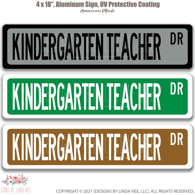 Kindergarten Teacher Sign, Teacher Gift, Teacher Decor, Custom Teacher Gift, Teacher Graduation Gift, Teacher Appreciation Gift Q-SSO029