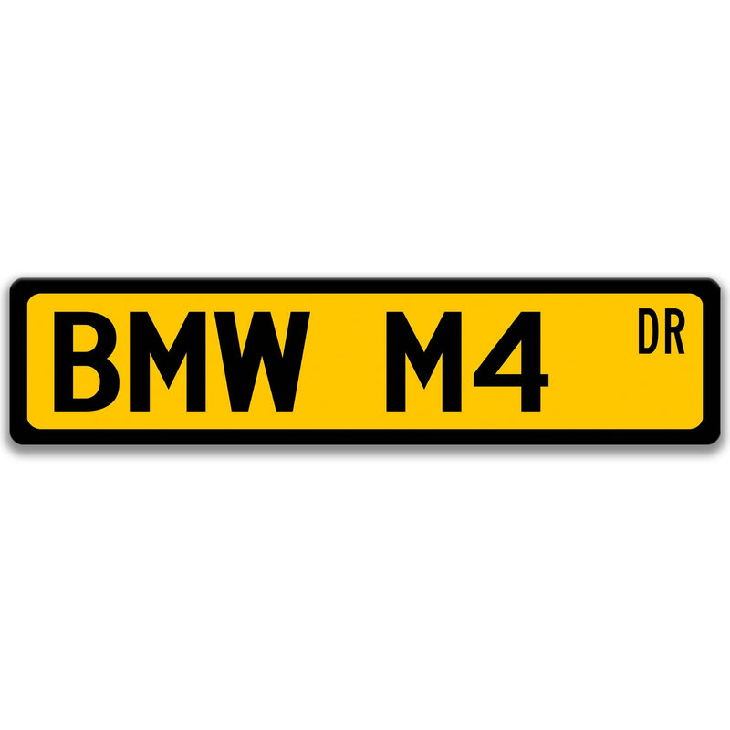 BMW M4 Street Sign, Garage Sign, Auto Accessories, Man Cave Decor, Vehicle Accessory A-SSV087
