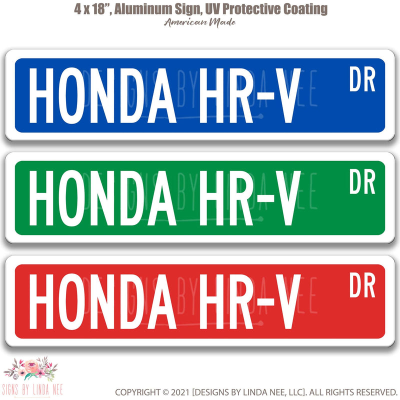 Honda HR-V Street Sign, Garage Sign, Auto Accessories A-SSV099