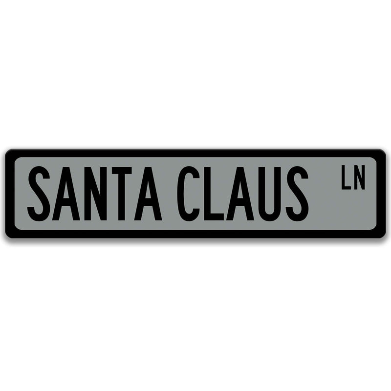 Santa Claus Street Sign, Christmas Front Yard Sign, Santa Claus Decorations, Holiday Sign Christmas Decor Mantel Decor Novelty Sign X-XMS001
