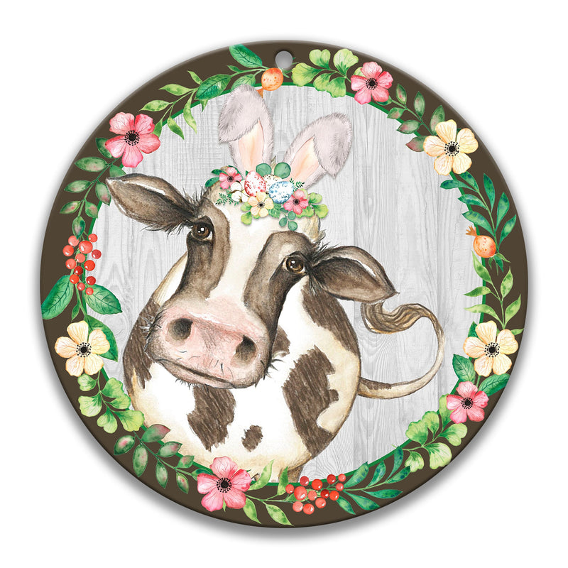 Easter Cow Bunny Magnet, Spring Bunny Sign, Cute Bunny Easter Gift Easter Basket Filler, Spring Decor, Refrigerator Magnet Easter, X-EAS007