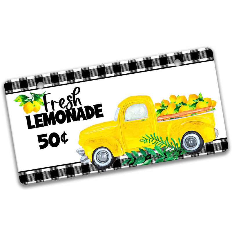 Fresh Lemonade Metal Wreath Sign, Lemons Sign, Lemonade Decor, Lemon Kitchen Decor, Lemon Gift, Buffalo Plaid, Wreath Supplies, X-SUM004