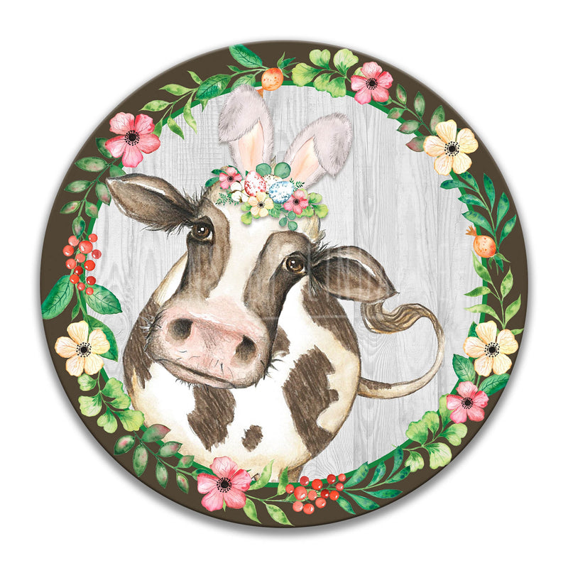 Easter Cow Bunny Magnet, Spring Bunny Sign, Cute Bunny Easter Gift Easter Basket Filler, Spring Decor, Refrigerator Magnet Easter, X-EAS007