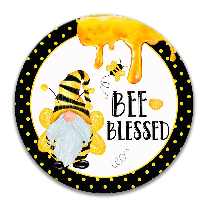 Bee Blessed Magnet, Christian Refrigerator Magnet, Gnome Bee Magnet, Spring Magnet, Bee Decor, Honey Bee Magnet, Gnome Magnet, Bee, X-SUM002