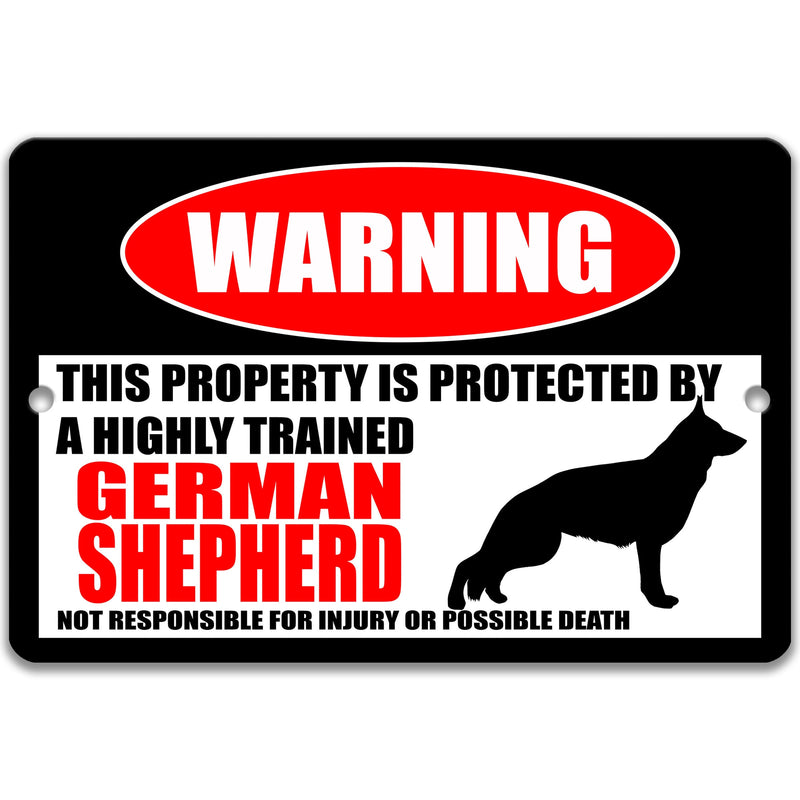 No Trespassing Sign German Shepherd Sign Warning Sign Funny Dog Sign Beware of Dog Sign Warning Sign Yard Sign Fence Sign Gate Sign Z-PIS003