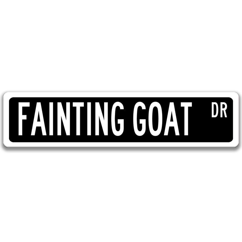Fainting Goat Sign, Livestock Signs, Custom Street Sign, Barn Goat Sign, Fainting Goat Owner Metal Sign, Yard Sign, Gate Metal Sign Z-PIS109