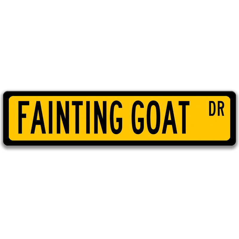 Fainting Goat Sign, Livestock Signs, Custom Street Sign, Barn Goat Sign, Fainting Goat Owner Metal Sign, Yard Sign, Gate Metal Sign Z-PIS109