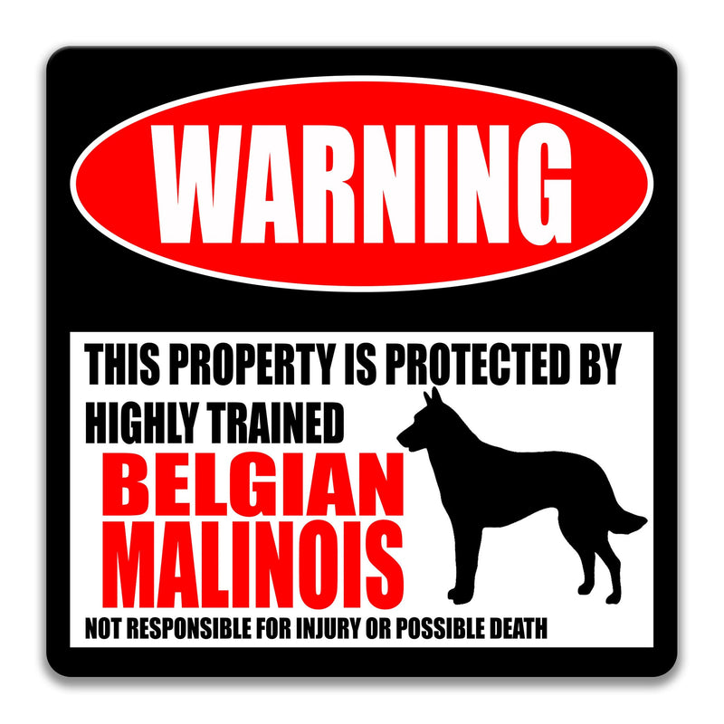 Belgian Malinois Sign K9 Dog Sign No Trespassing Sign Dog Warning Sign Funny Dog Sign Beware of Dog Warning Sign Malinois Dog Z-PIS10