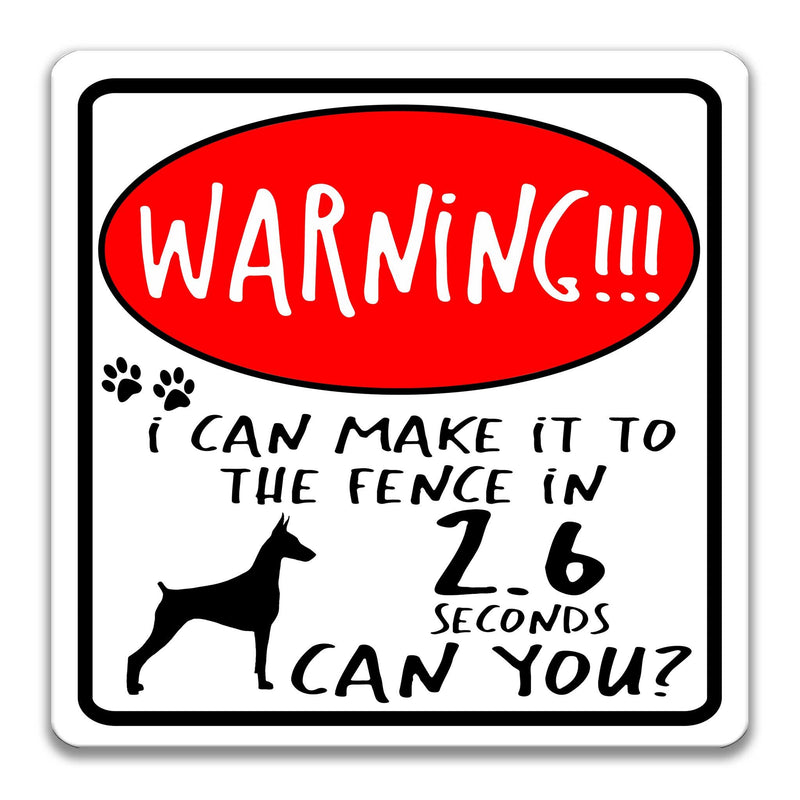 Doberman Pinscher Dog Sign No Trespassing Sign Doberman Gift Warning Sign Beware of Dog Sign Yard Sign Fence Sign Keep Gate Closed Z-PIS032