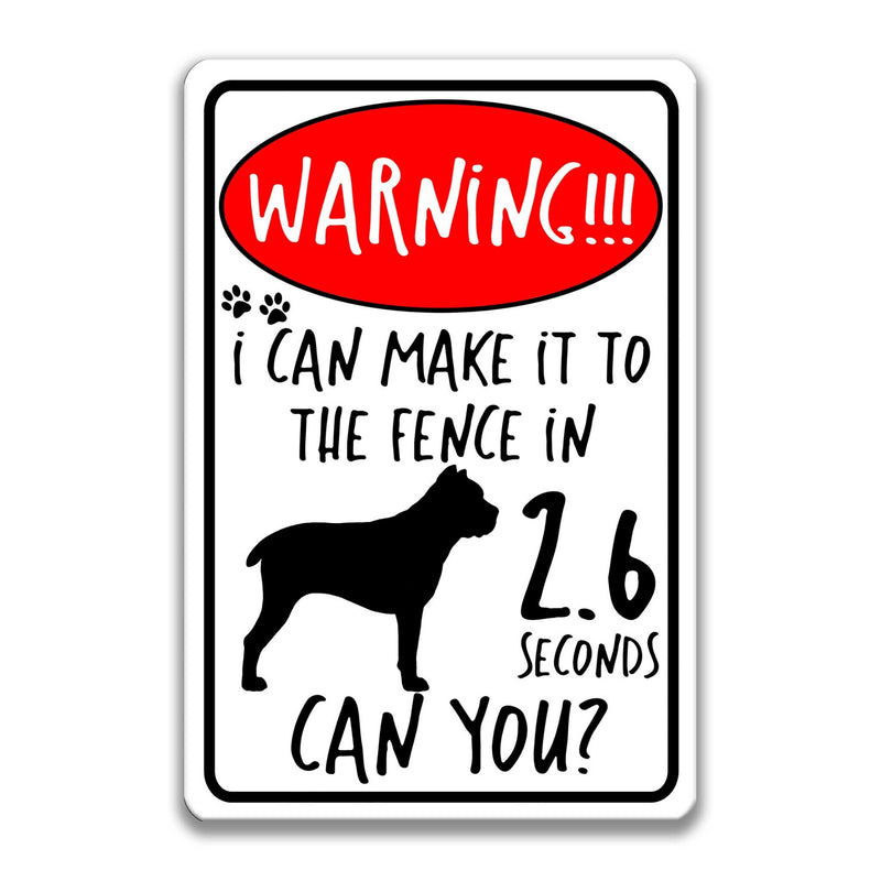 Cane Corso Dog Sign No Trespassing Sign Funny Dog Sign Warning Sign Beware of Dog Sign Yard Sign Metal Fence Sign Keep Gate Closed Z-PIS033