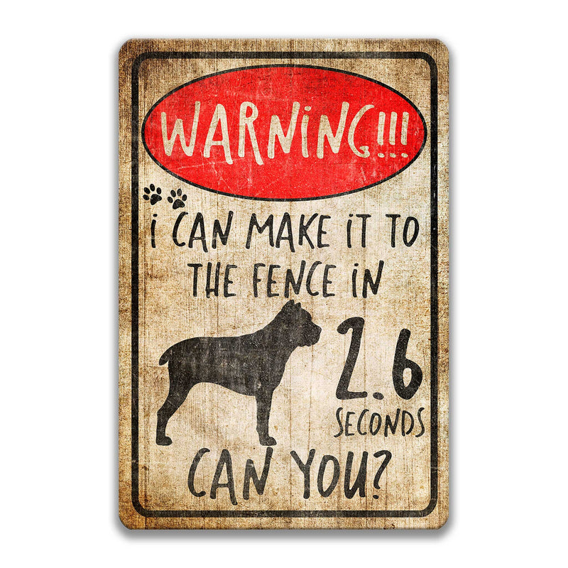 Cane Corso Dog Sign No Trespassing Sign Funny Dog Sign Warning Sign Beware of Dog Sign Yard Sign Metal Fence Sign Keep Gate Closed Z-PIS033
