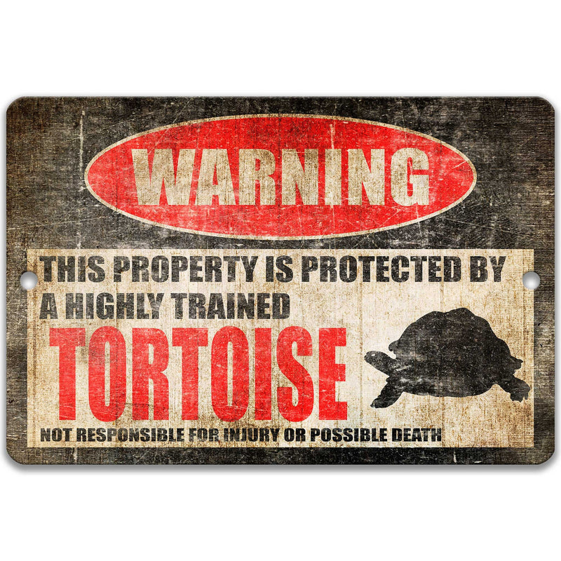 Tortoise Sign Funny Tortoise Warning Sign Tortoise Accessories Metal Sign Novelty Sign Turtle Decor Tortoise Gift Pet Tortoise Sign Z-PIS053