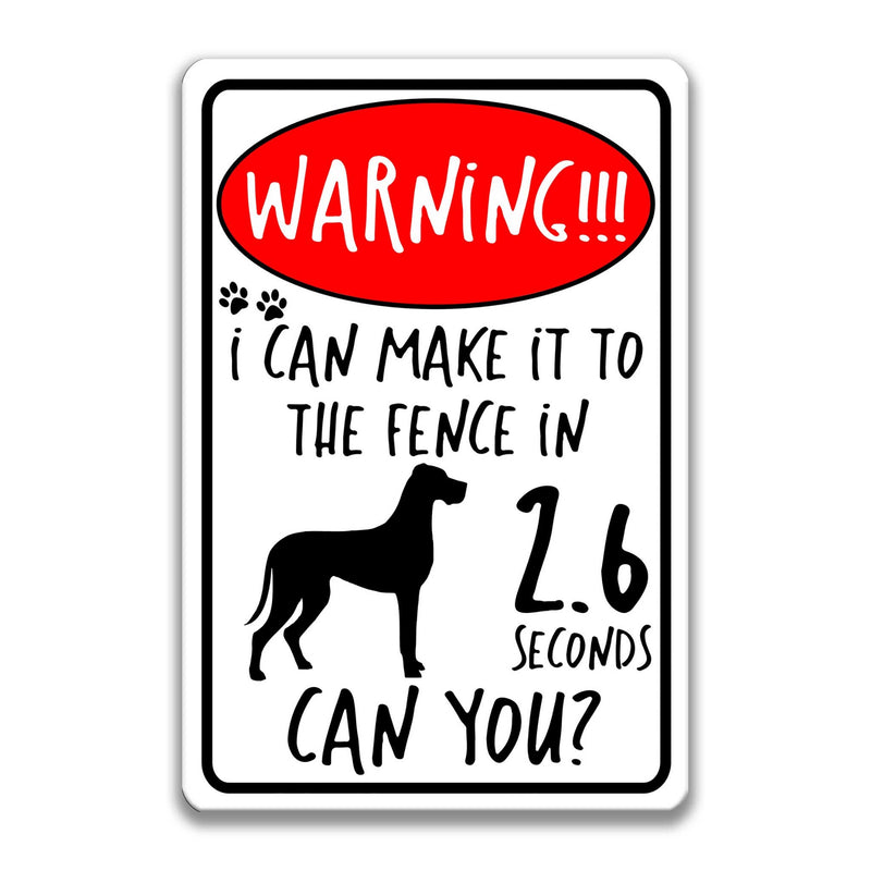 Funny Great Dane Dog Sign No Trespassing Sign Great Dane Gift Warning Sign Beware of Dog Sign Yard Sign Fence Sign Keep Gate Closed Z-PIS061