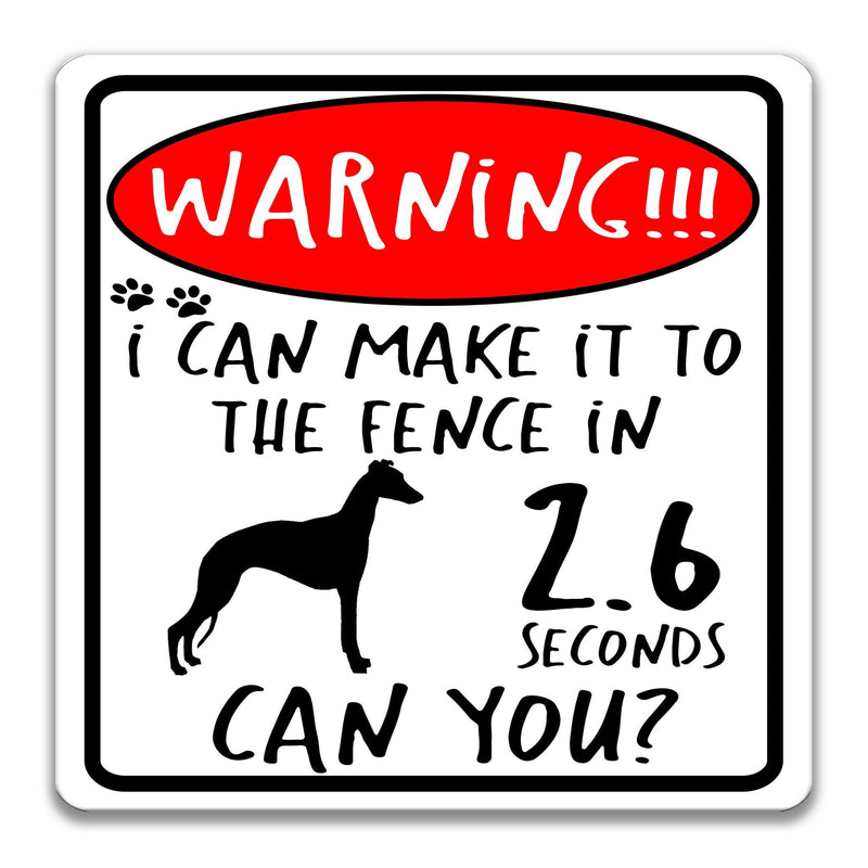 Funny Dog Sign Whippet Dog Sign No Trespassing Sign Dog Warning Sign Beware of Dog Sign Yard Sign Fence Sign Keep Gate Closed Z-PIS065