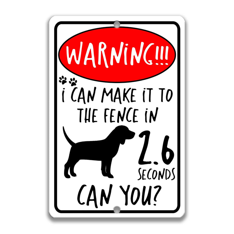 Funny Dog Sign Beagle Dog Sign No Trespassing Sign Dog Warning Sign Beware of Dog Sign Yard Sign Fence Sign Keep Gate Closed Z-PIS066