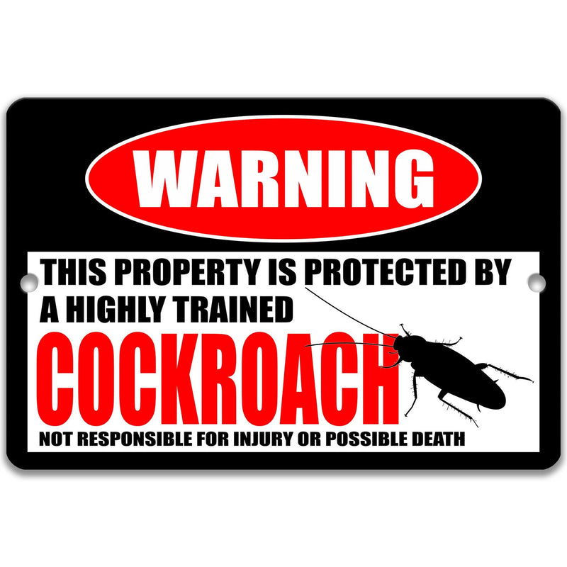 Funny Cockroach Sign, Cockroach Gift, Cockroach Warning Sign, Gift for Entomologist, Cockroach Decor, Bug Lover Gift Z-PIS088