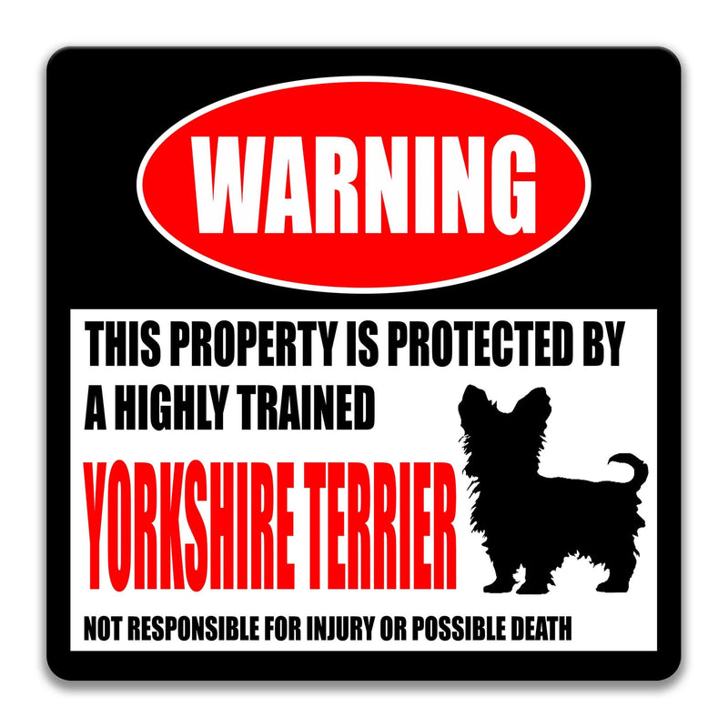 Funny Yorkshire Terrier Sign Dog Sign Dog Warning Sign Dog Mom Gift Dog Decor Dog Lover Dog Merchandise Dog Lovers  Dog Breed Sign Z-PIS092