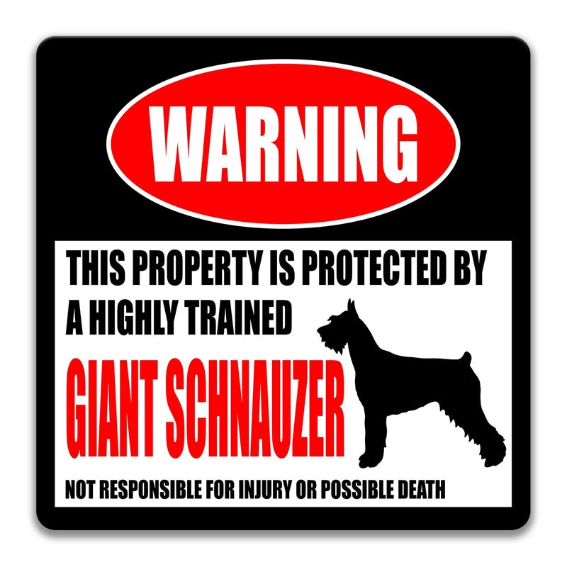 Funny Giant Schnauzer Sign Dog Warning Sign Dog Decor Dog Mom Gift Dog Lover Yard Sign for Fence Beware Funny Dog Sign Decor  Z-PIS094