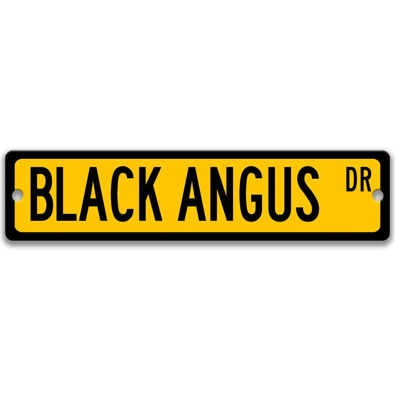 Black Angus Sign, Cow Sign Cattle Sign Farm Sign Cow Gift Cow Lover Gift Black Cow Custom Sign Show Livestock Owner Gift Metal Sign Z-PIS173