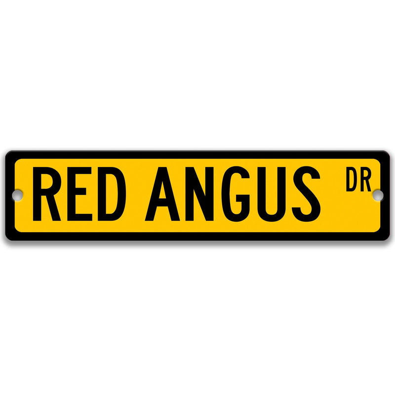 Red Angus Sign, Hereford Cattle Sign Farm Sign Cow Gift Cow Lover Gift Red Angus Custom Sign Show Livestock Owner Gift Metal Sign Z-PIS175