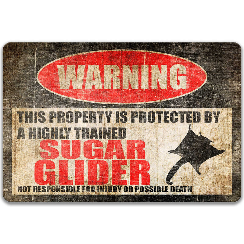 Sugar Glider Sign Pet Sugar Glider Sign Sugar Glider Accessories Sugar Glider Warning Sign Metal Sign Novelty  Sugar Glider Decor  Z-PIS042