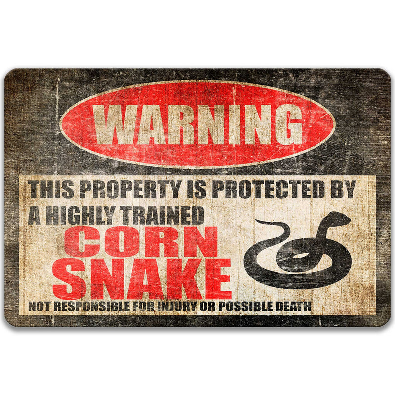 Corn Snake Warning Sign Corn Snake Sign Corn Snake Gift Corn Snake Accessories Metal Sign Novelty Sign Pet Snake Sign Reptile Sign Z-PIS047