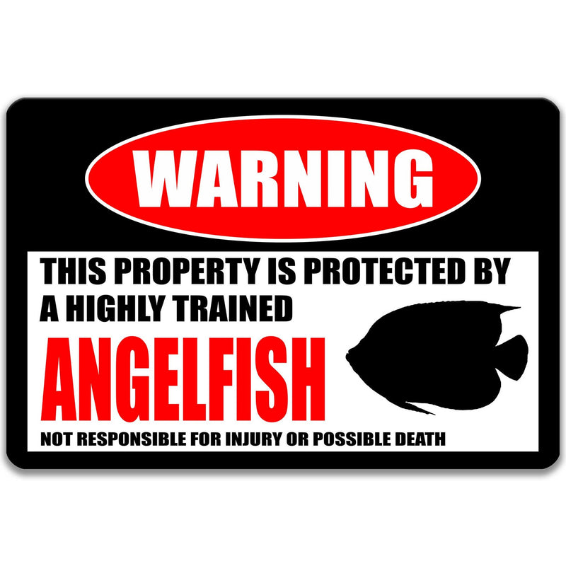 Angelfish Sign Aquarium Sign Aquarium Decor Fresh Water Tank Salt Water Tank Fish Accessories Metal Sign Novelty Sign Aquarium Sign Z-PIS253