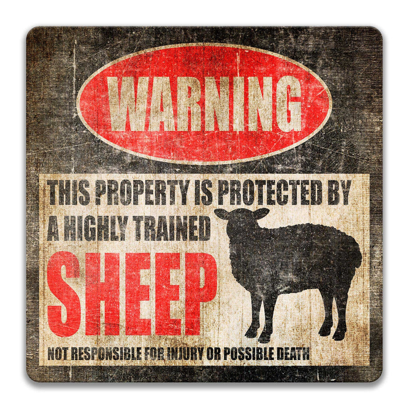 Sheep Sign Funny Sheep Sign Sheep Warning Sign Sheep Decor Barn Sign Yard Sign Sheep Gift Sheep Livestock Sign Farmhouse Z-PIS274