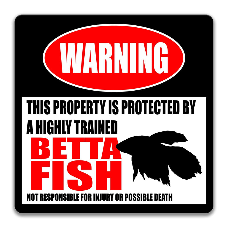 Betta Fish Sign Aquarium Sign Aquarium Fresh Water Tank Tropical Fish Accessories Metal Sign Novelty Sign Aquarium Accessories Z-PIS278