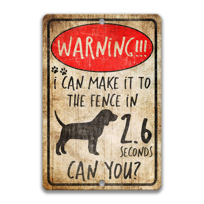 Funny Dog Sign Beagle Dog Sign No Trespassing Sign Dog Warning Sign Beware of Dog Sign Yard Sign Fence Sign Keep Gate Closed Z-PIS066