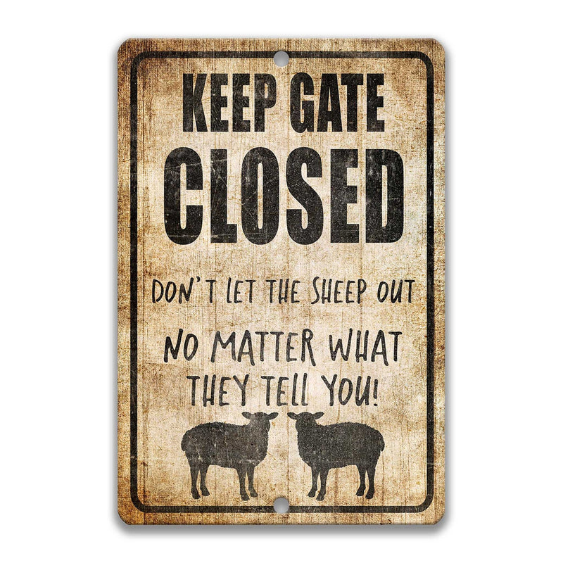 Keep Gate Closed Sheep Sign Funny Sheep Sign Sheep Decor Sheep Lover Farm Sign Livestock Sign Funny Farm Sign Sheep Stall Sign Barn Z-PIS311