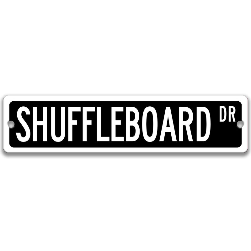 Shuffleboard Sign, Shuffleboard Game, Game Sign, Game Room Sign, Man Cave Sign, Custom Street Sign, Metal Sign Lawn Game Party Game S-SSS031