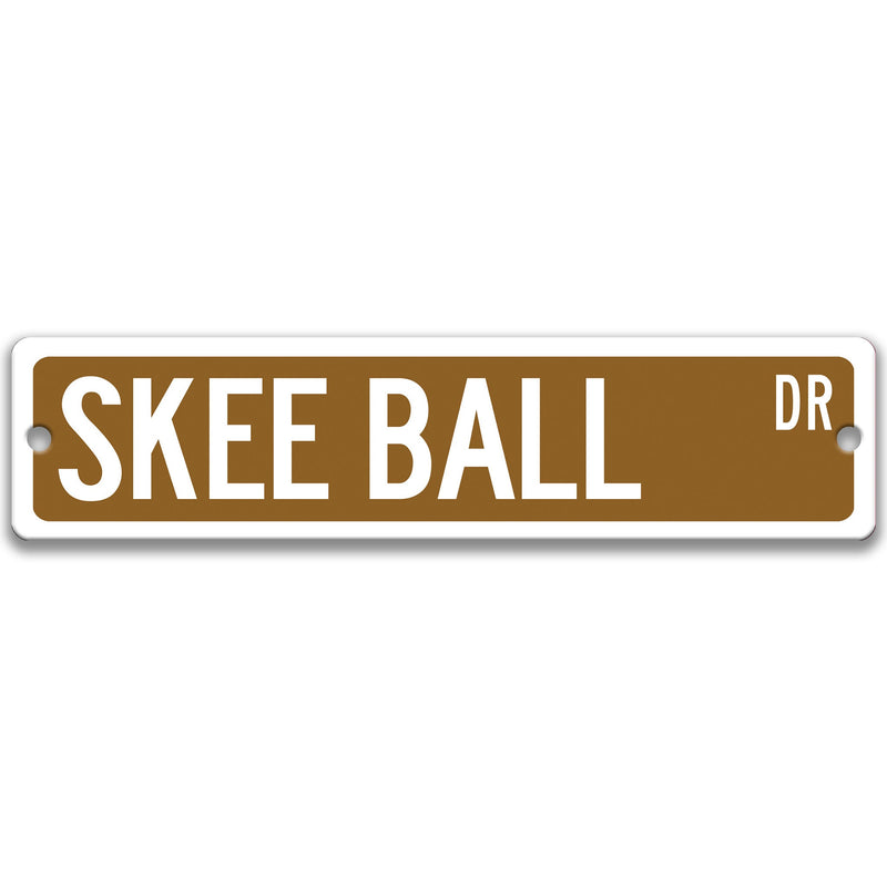 Skee Ball Sign, Skee Ball Game, Game Sign, Game Room Sign, Man Cave Sign, Custom Street Sign, Metal Sign, Arcade Sign Wall Decor S-SSS032