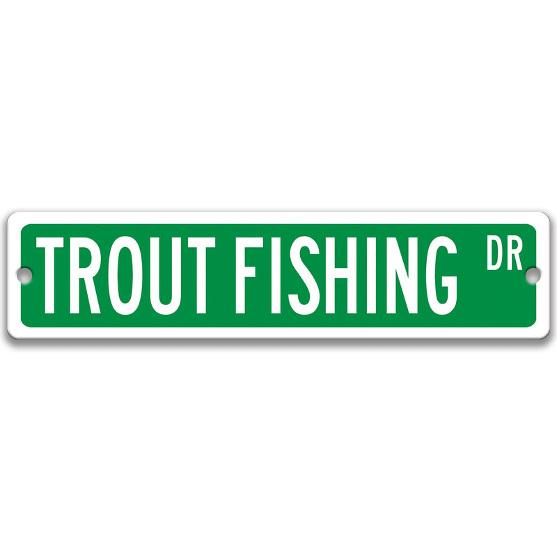 Trout Fishing Sign, Gift for Fisherman,  Trout Fishing Decor, Outdoor Sign, Bar Sign, Man Cave Sign, Lake Fishing Sign S-SSS033